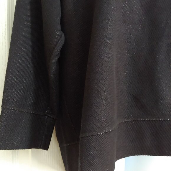 Fresh Produce Black Cotton Sweatshirt 3/4 length M/L - Picture 5 of 12